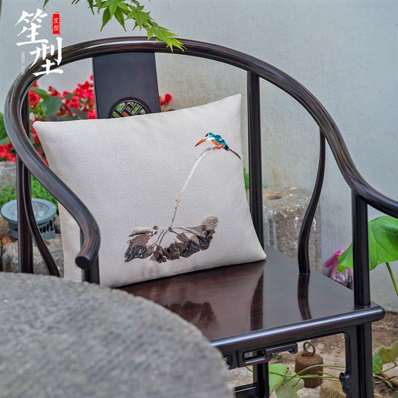 椅垫仿皮棉麻防水古典实木垫子圈椅茶椅餐椅座垫