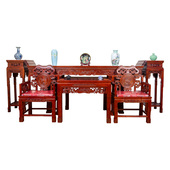 新巢中堂六件农村八仙桌堂屋四件神台条案供桌实木条几客厅家具