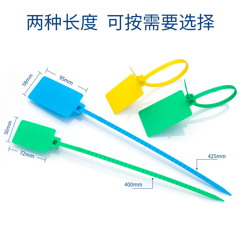 一次性塑料封条大号标牌扎带记号封签物流吊牌标签送检挂签捆绑带