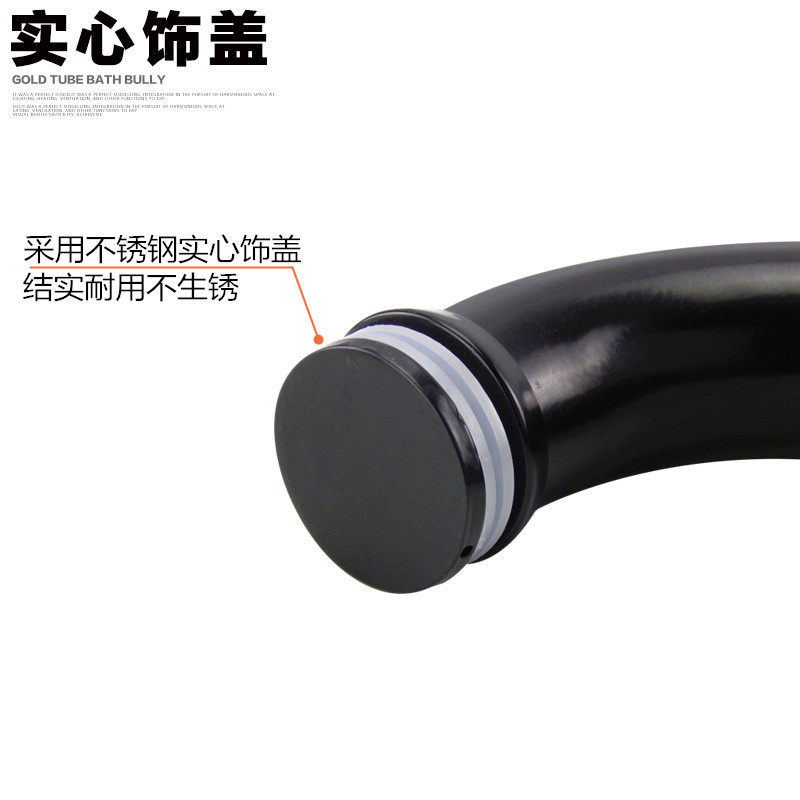 黑色浴室拉手型把手房门拉手黑色哑光大拉手七字型