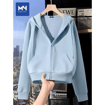 唐狮集团MH开衫卫衣女2025新款秋季学生连帽拉链短款上衣休闲外套