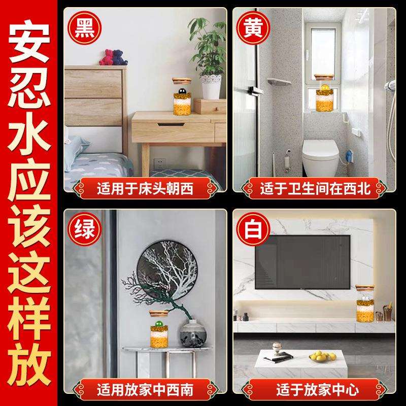 安忍水瓶子床头朝西摆件厕所西北角卧室客厅安仁六帝钱玻璃瓶家居