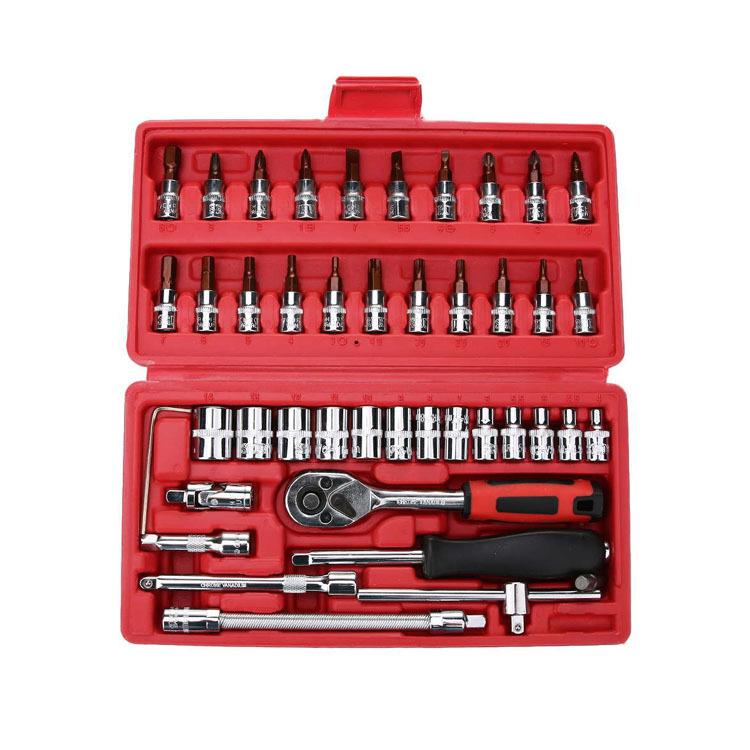 五金工具组合工具46件套套筒工具汽配工具