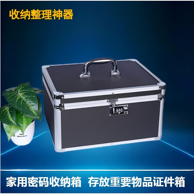 铝合金收纳箱车载物品户口本钥匙杂物整理箱锁扣工具箱手提便携式