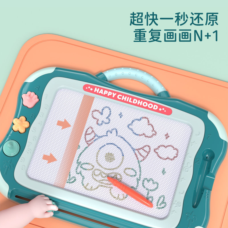 铭塔儿童画板磁性写字板宝宝婴幼儿擦涂色画画消除的