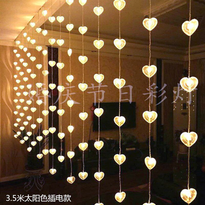 彩灯闪灯串灯星星灯房间爱心饰挂灯求婚布置创意用品表白
