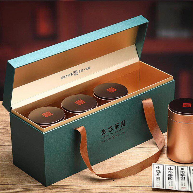 绿茶碧螺春西湖龙井白茶毛尖通用款生态茶园茶礼品盒 包装盒 空盒