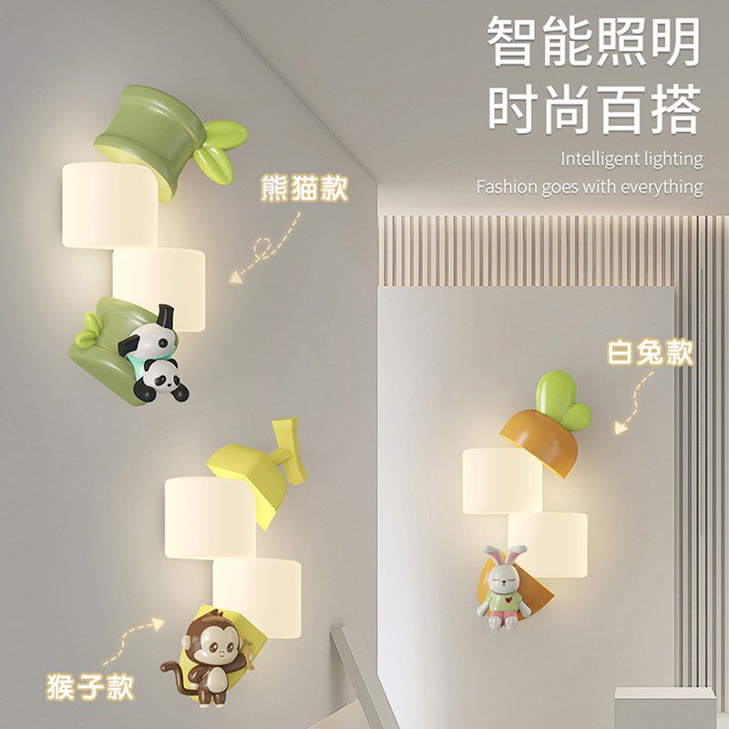 儿童房间壁灯男房卧室床灯时尚奶油现代装饰氛围客厅墙