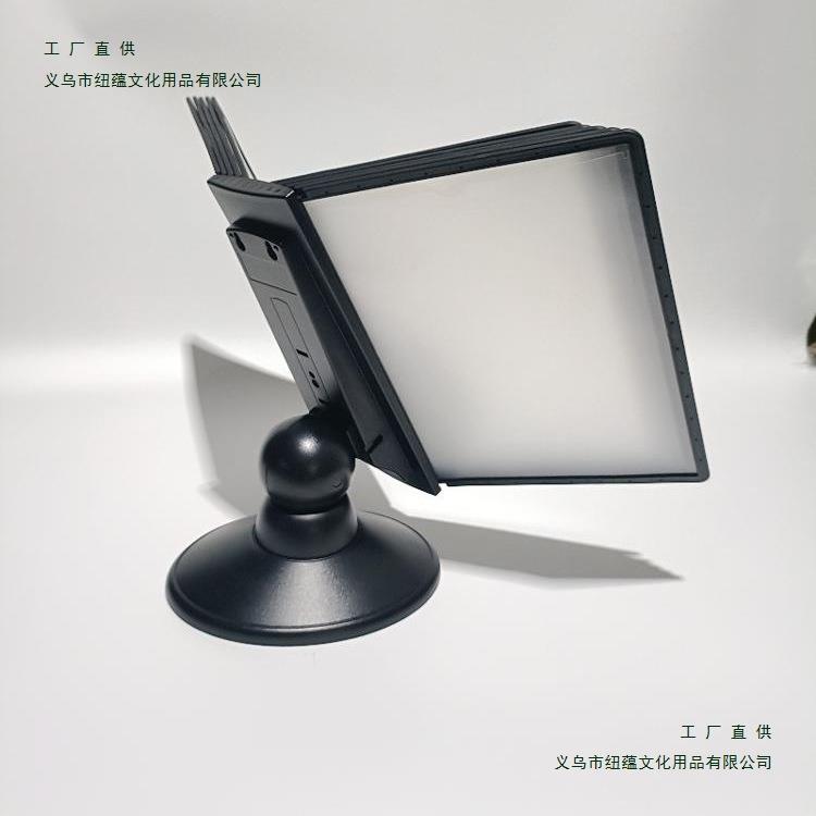桌面文件架A4翻页旋转展示架车间菜谱文件相册活页台卡资料收纳夹