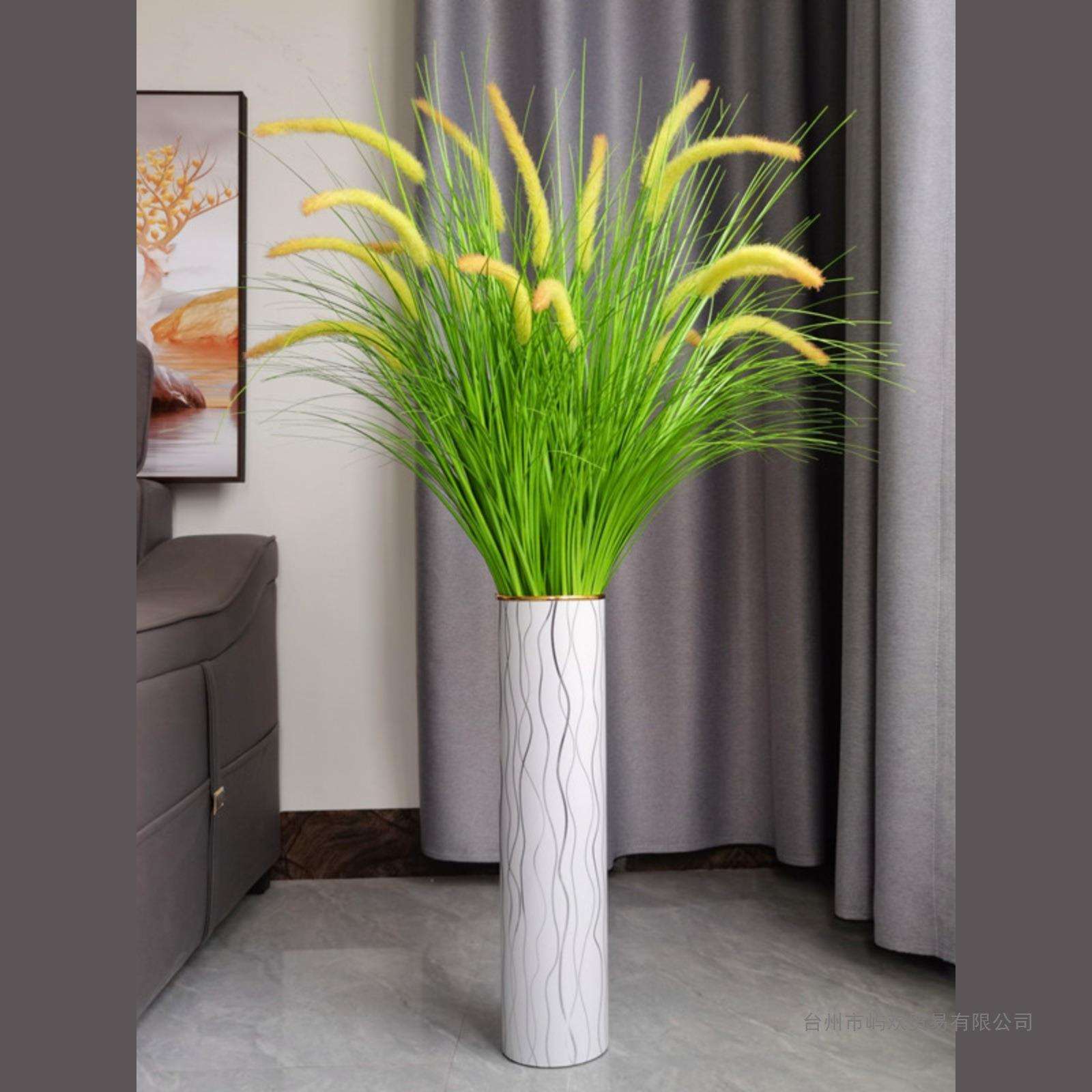 仿真狗尾巴草芦苇假花客厅摆件干花大束落地植物室内造景装饰花卉
