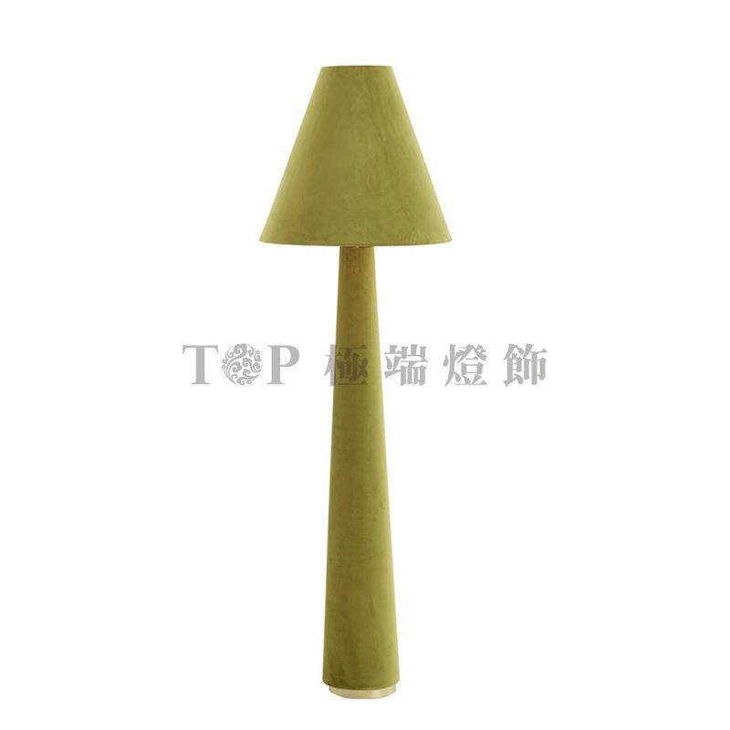 法式手工彩色红绿咖白色布艺落地灯民宿客厅沙发氛围复古书房立式