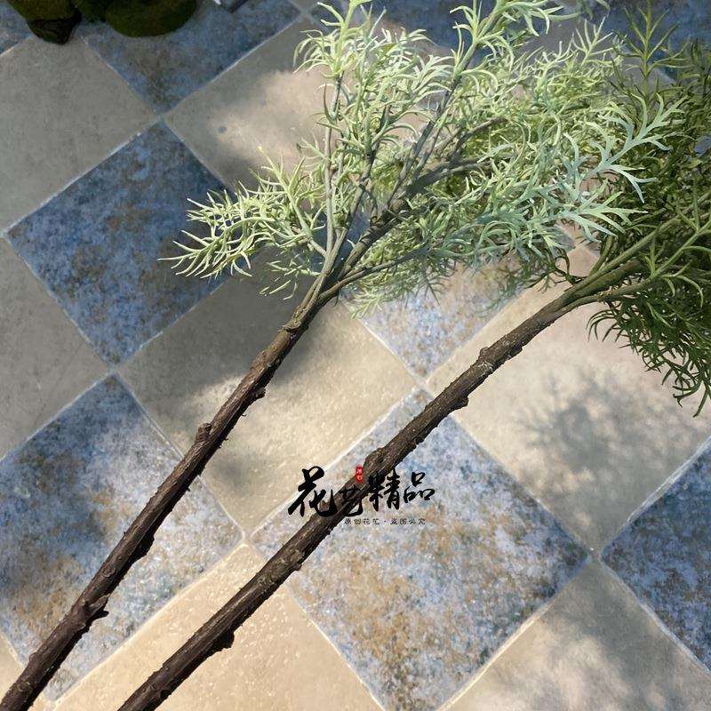 高枝水草珊瑚枝绿植盆栽盆景假花田园草天门冬造景单只/束样板房