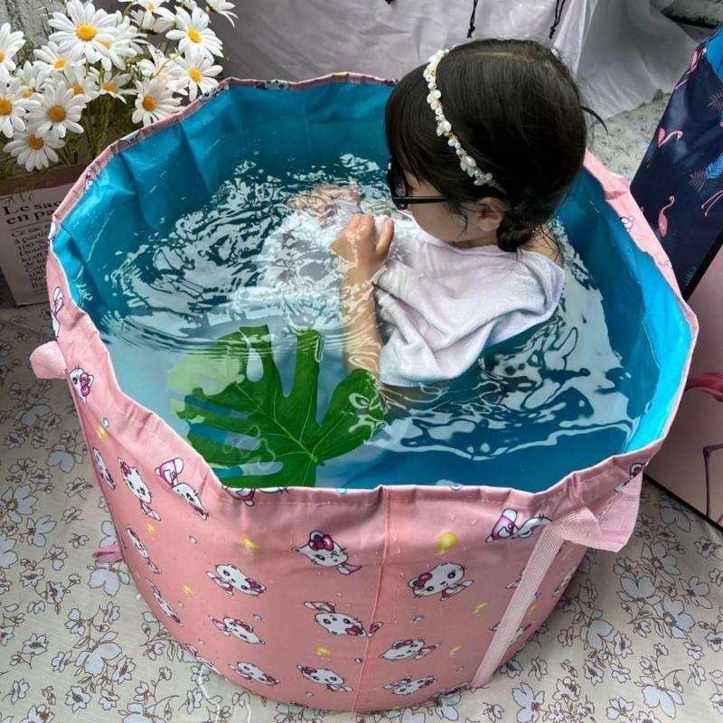 #儿童泡澡袋洗澡桶可折叠免安装旅游小孩折叠便携宝宝大号桶沐浴