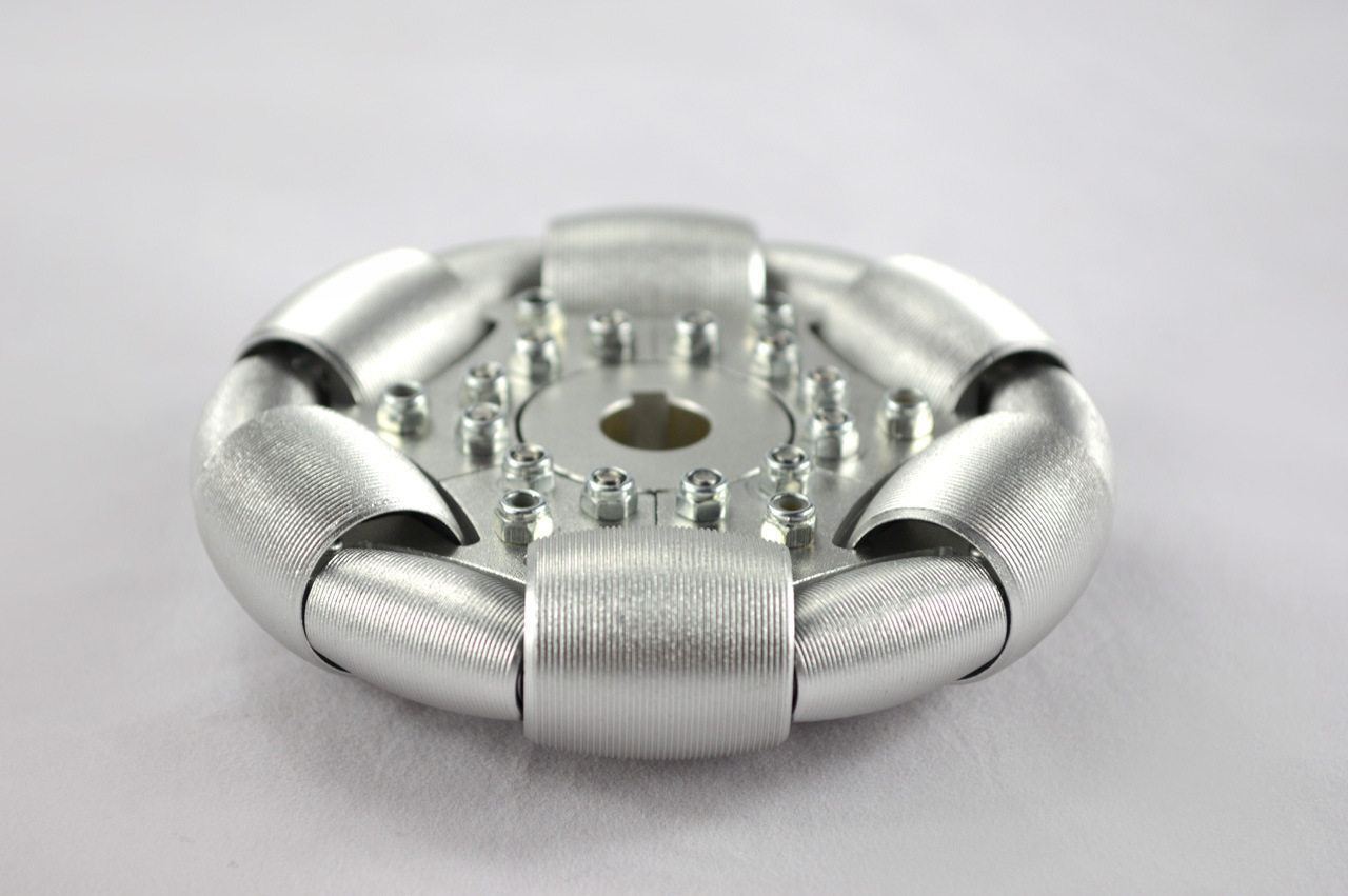 100mm铝全向轮（omni directional wheels)单片90°铝轮 14179S