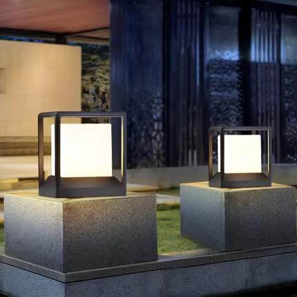 门柱灯户外防水花园灯LED围墙灯别墅景观庭院简约围墙家用柱头灯