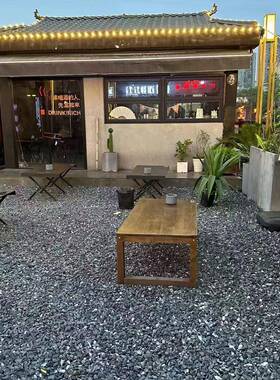 天然黑色灰色烁石水洗石铺路石庭院造景小石子庭院装饰