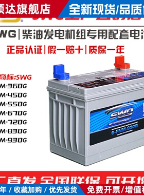 SWG柴油发电机组蓄电池电瓶专用12V6FNM930G830G720G550G450G360G