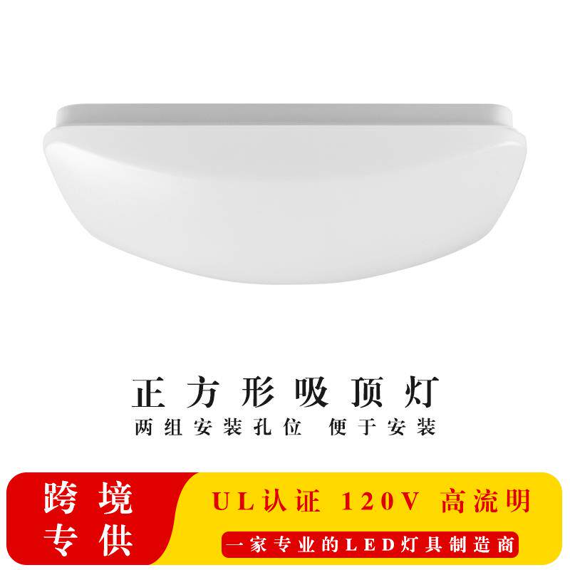 耐仕光电led吸顶灯现代厨房卧室120V美式正方形吸顶灯跨境北欧