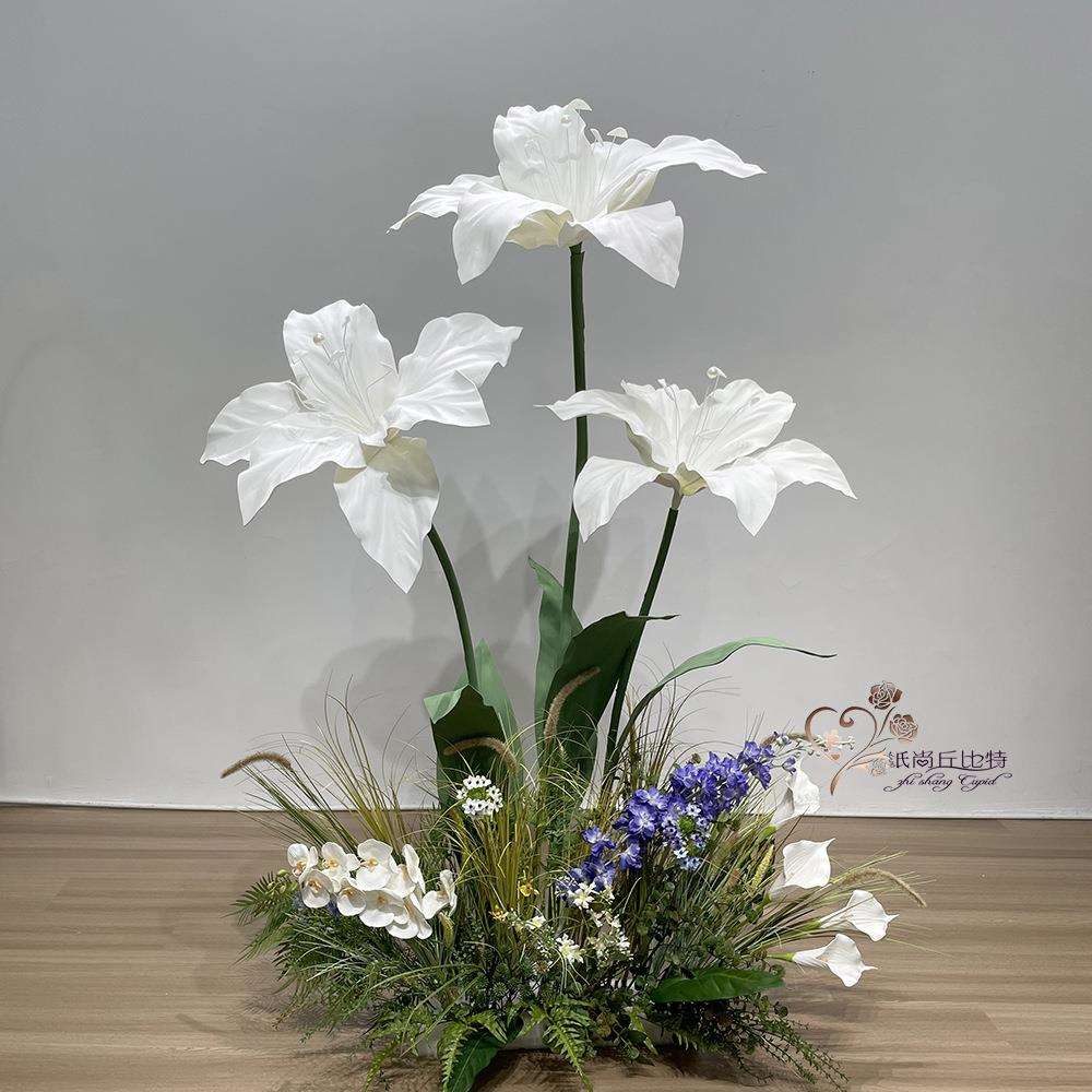 大型婚庆纸艺花户外防水泡沫花婚庆装饰橱窗摄影道具美陈打卡纸花