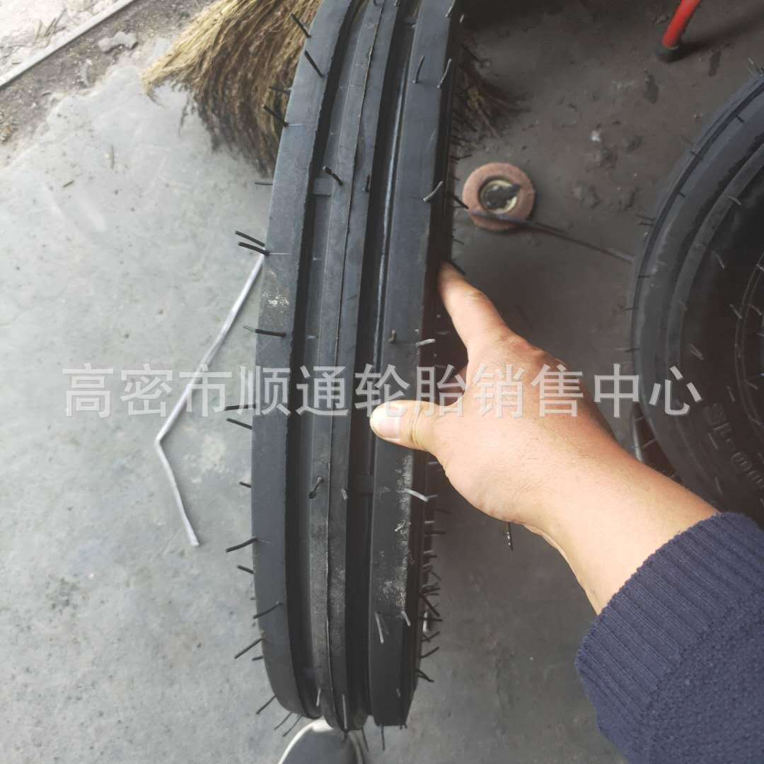 农用拖拉机前导向轮胎5.00-15 双沟F2花纹500-15 6.00-16 6.50-20