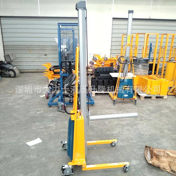 100kg电动工位车双轴迷你型电动堆高车304材质单轴式轻型升高车