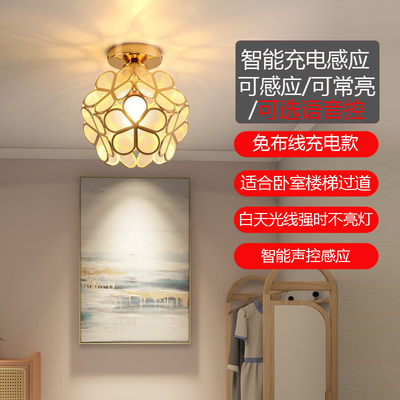 充电免布线过道明吸顶声控感应走廊灯阳台门厅入户玄灯图片