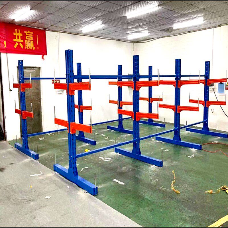 悬臂式货架重型单面面铝型材管材臂式五金钢管货架