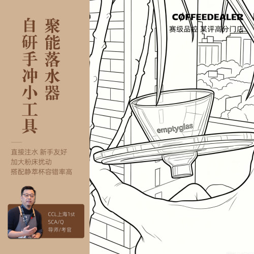 【预售】咖啡丢了&Emptyglas聚能手冲咖啡滤杯注水帽静萃杯可用