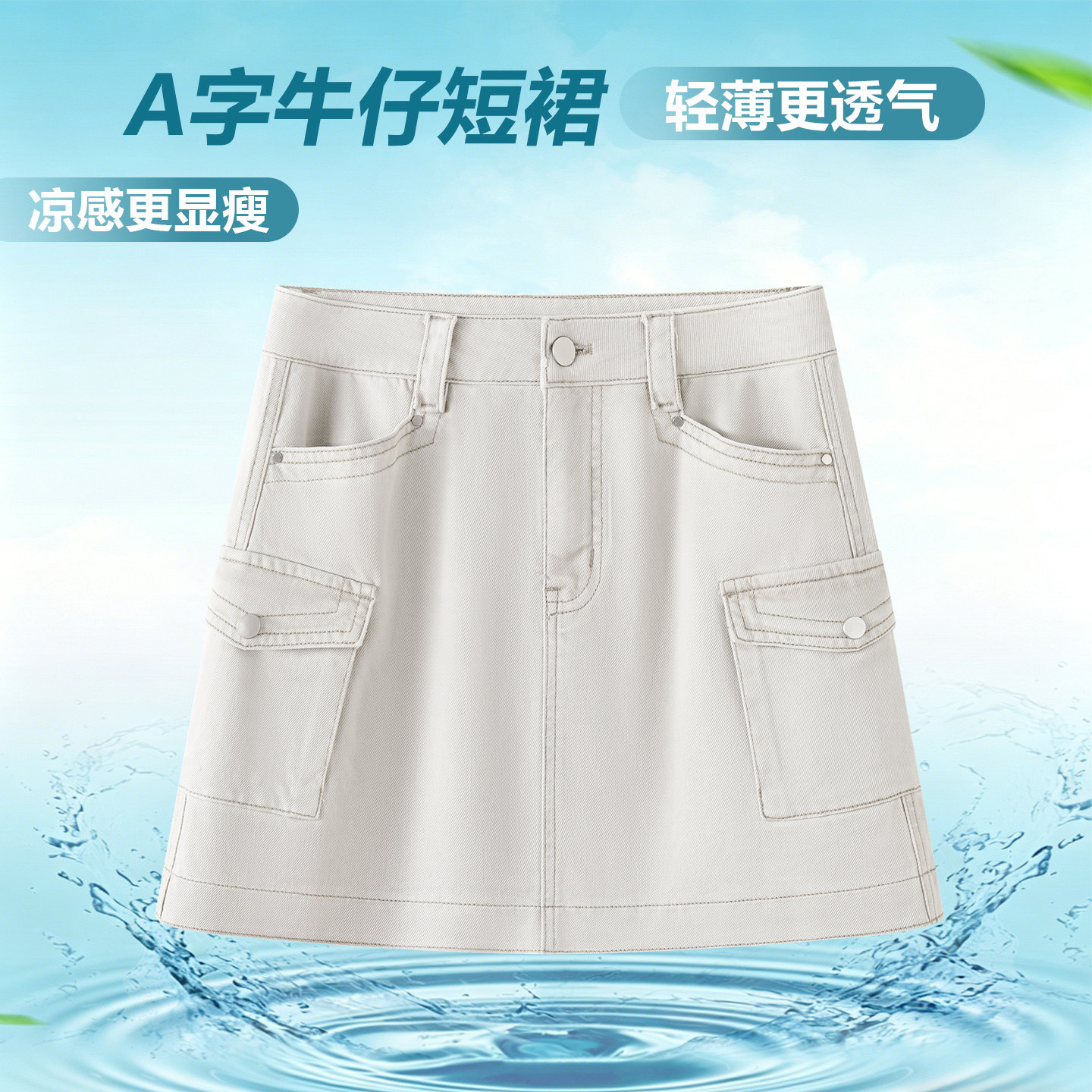 高腰显瘦半身裙女时尚百搭牛仔裙