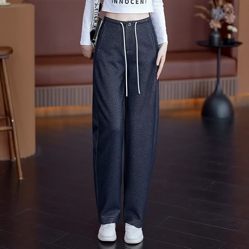 醋酸羊毛阔腿休闲百搭舒适直筒裤