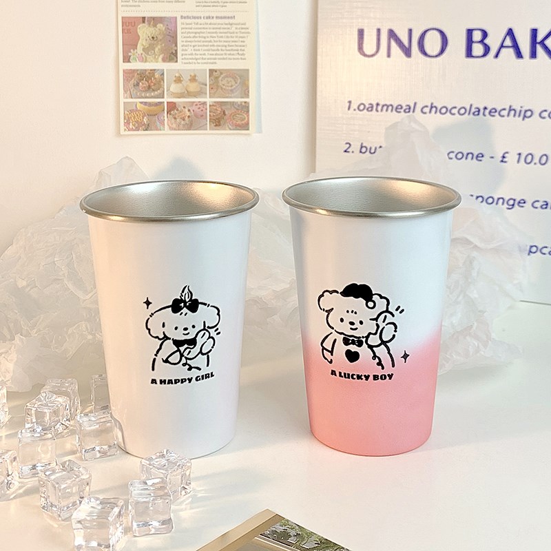 小红书同款个性ins变色杯网红家用变色杯铝杯冷饮家用水杯杯子
