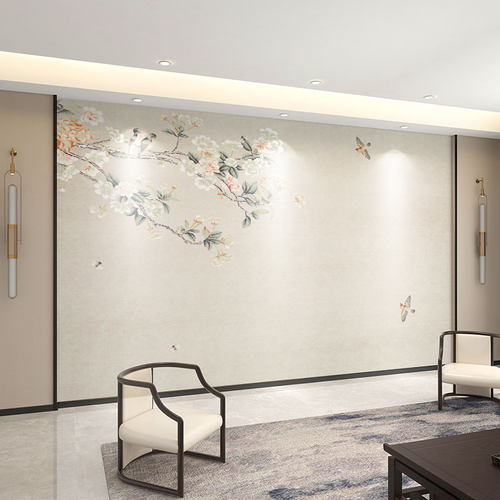 壁纸立体鸟电视背景墙壁布客厅壁画卧室壁纸装饰墙布