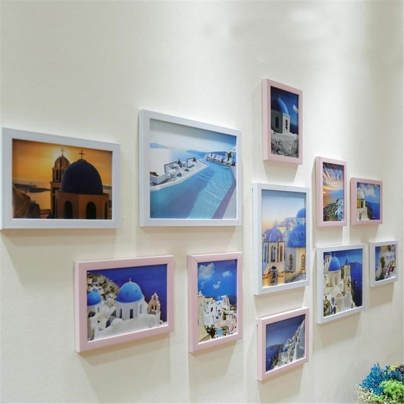 11pcs/Lot Wooden Multi Photo Frame Picture Frames Wall Hang