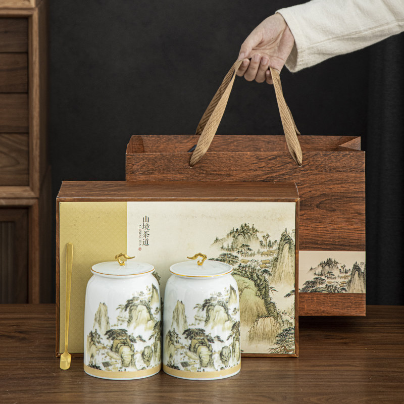 通用茶叶罐密封罐半斤古树红茶绿茶包盒白茶普洱茶饼礼盒