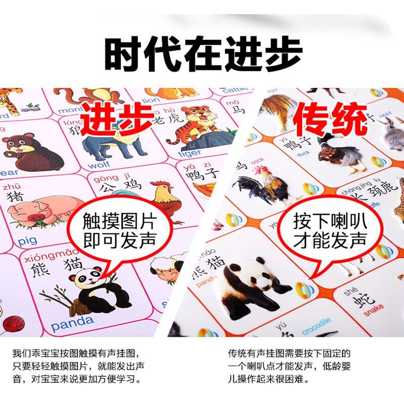 乖宝宝 触摸发音声挂图 挂画 儿童点读发音早教益智挂图