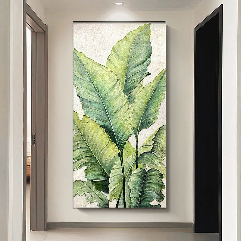 大业成 现代入户玄饰画大业大手绘油画厚油肌理画
