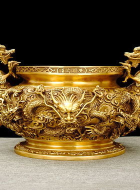 九龙摆件大号家用客厅装饰仿古熏室内中式佛堂工艺品