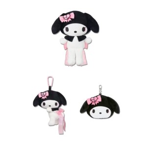 新品BLACKPINK联名美乐蒂毛绒挂件可爱包包挂饰蝴蝶结玩偶礼物