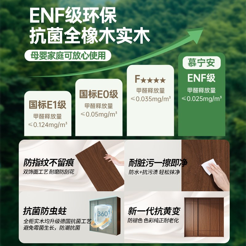 实木推拉门衣橱胡桃木色中古风橡木移门柜子