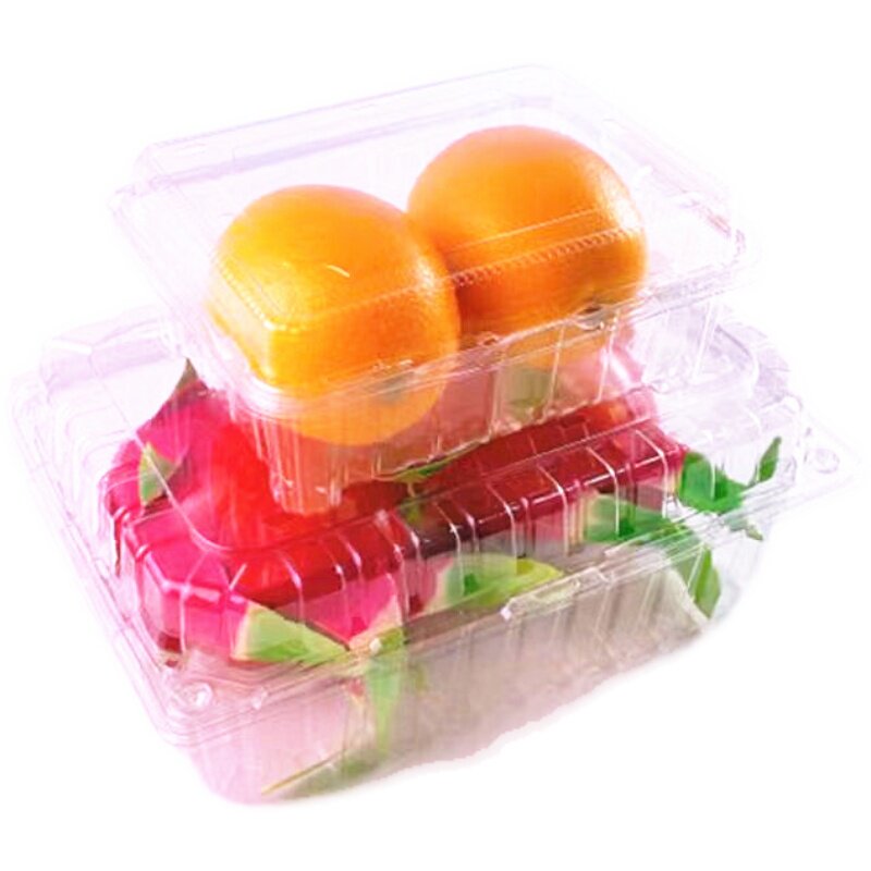 带盖次性塑料果蔬盒超市果园草莓厘子榴莲打包