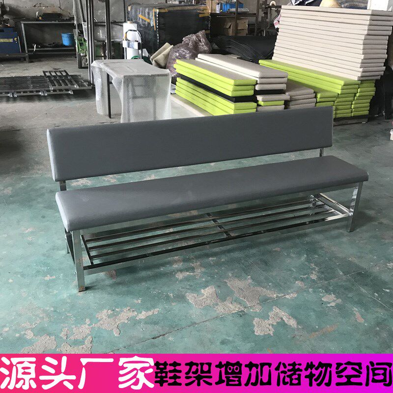 软包靠背长椅长条凳培训室内体育馆美发店休息区等候沙发椅