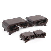 红木工艺品底座书卷几长方形底座盆景奇石黑檀木印章底座实木