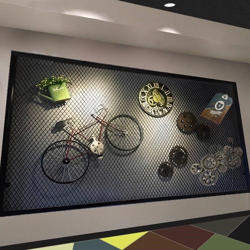 网格架吊顶墙饰网背景墙镂空菱形网格铁丝网铁艺网格架