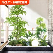 仿真绿植造景景观室内阳台假树仿生热带南天竹百合竹