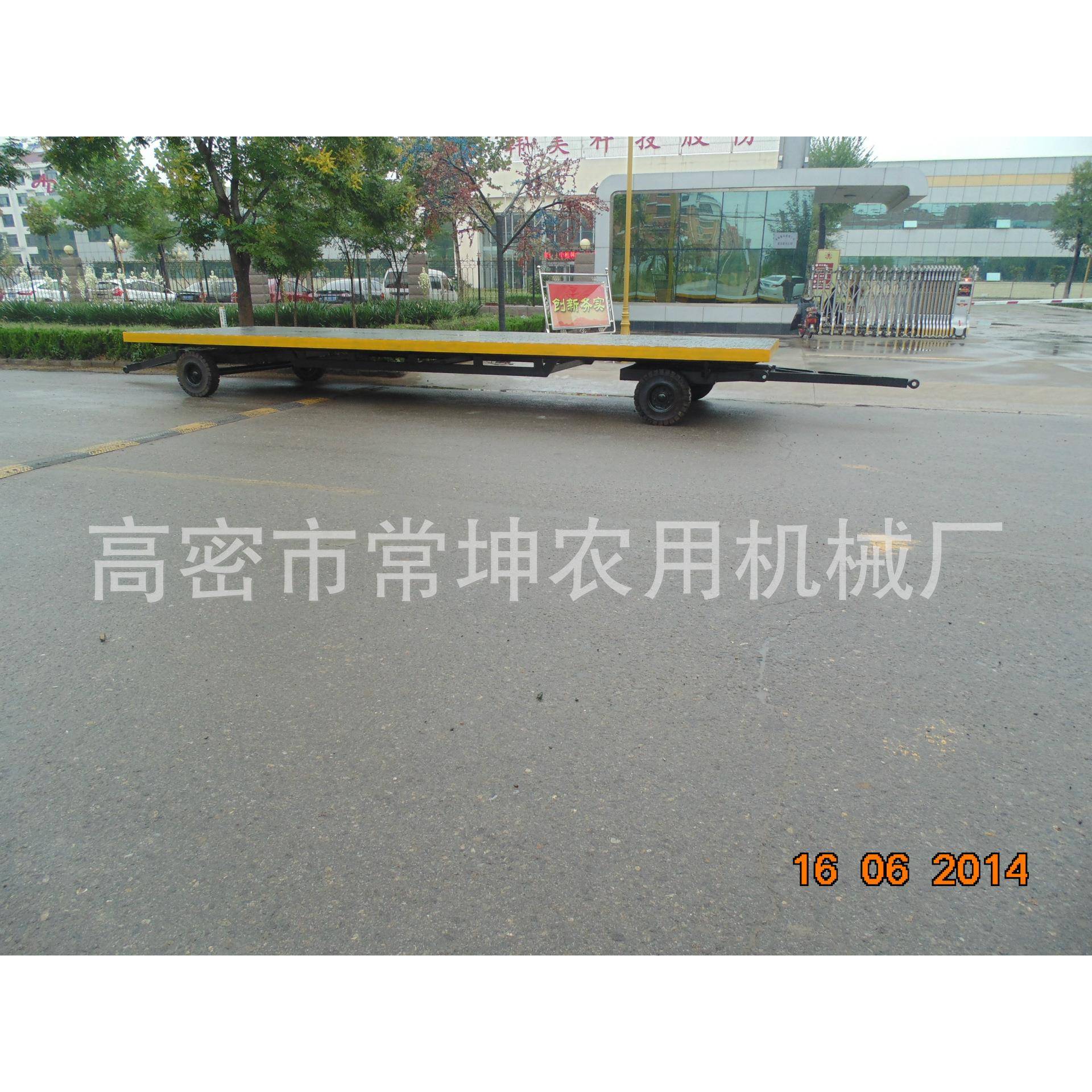 家厂/zk-10制 5吨拐平板车 两头定转盘 双向弯