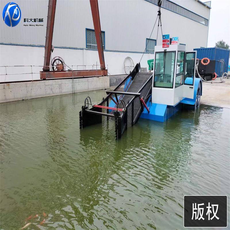 湖面除草机 安徽河道保洁 船水上下勾机 成都水KD-1000-草捞船 水