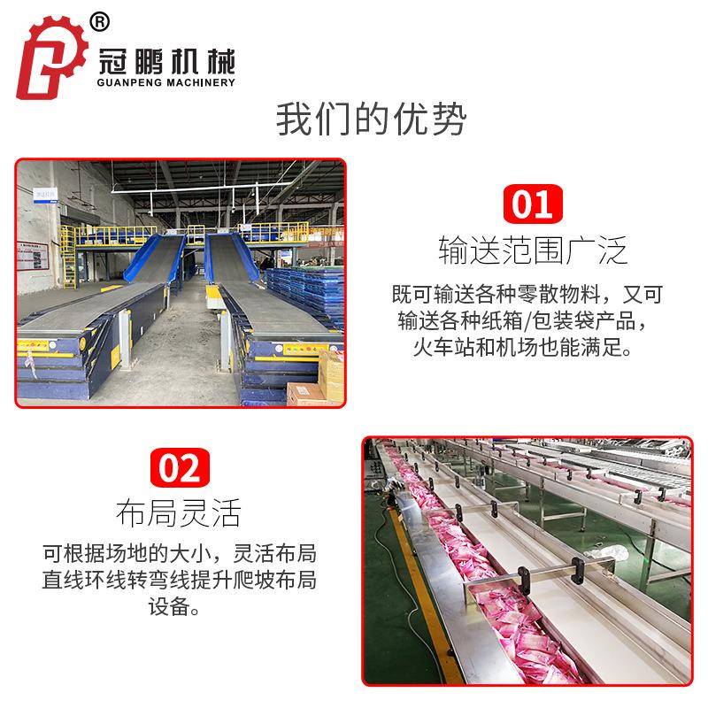 食品传送带流水线送机厂定做输生产线分拣包装工作台皮工传KHW带