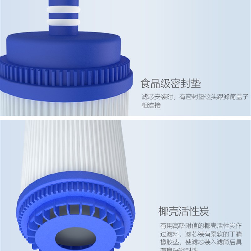 沁泉插口颗粒活性炭纯水耗材插入式