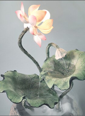 新客厅荷流水喷泉书房卧室小摆设业和气生财水景