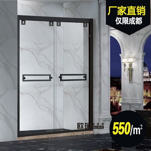 成都整体房门沐浴房钢化浴室黑色
